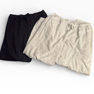 Hollister Black and Gray Sweatpants Set